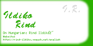 ildiko rind business card